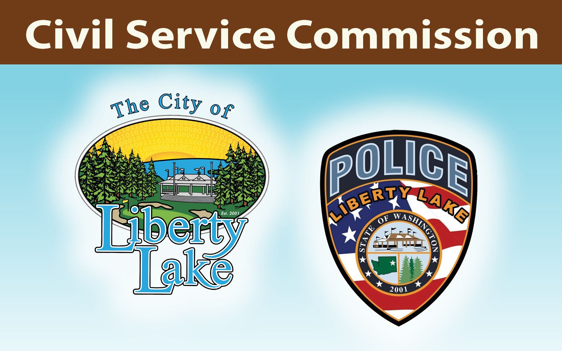 Civil Service Commission - logos of City of Liberty Lake & Police Department