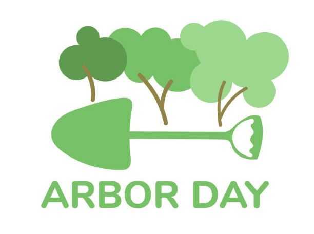 Arbor Day - trees and shovel