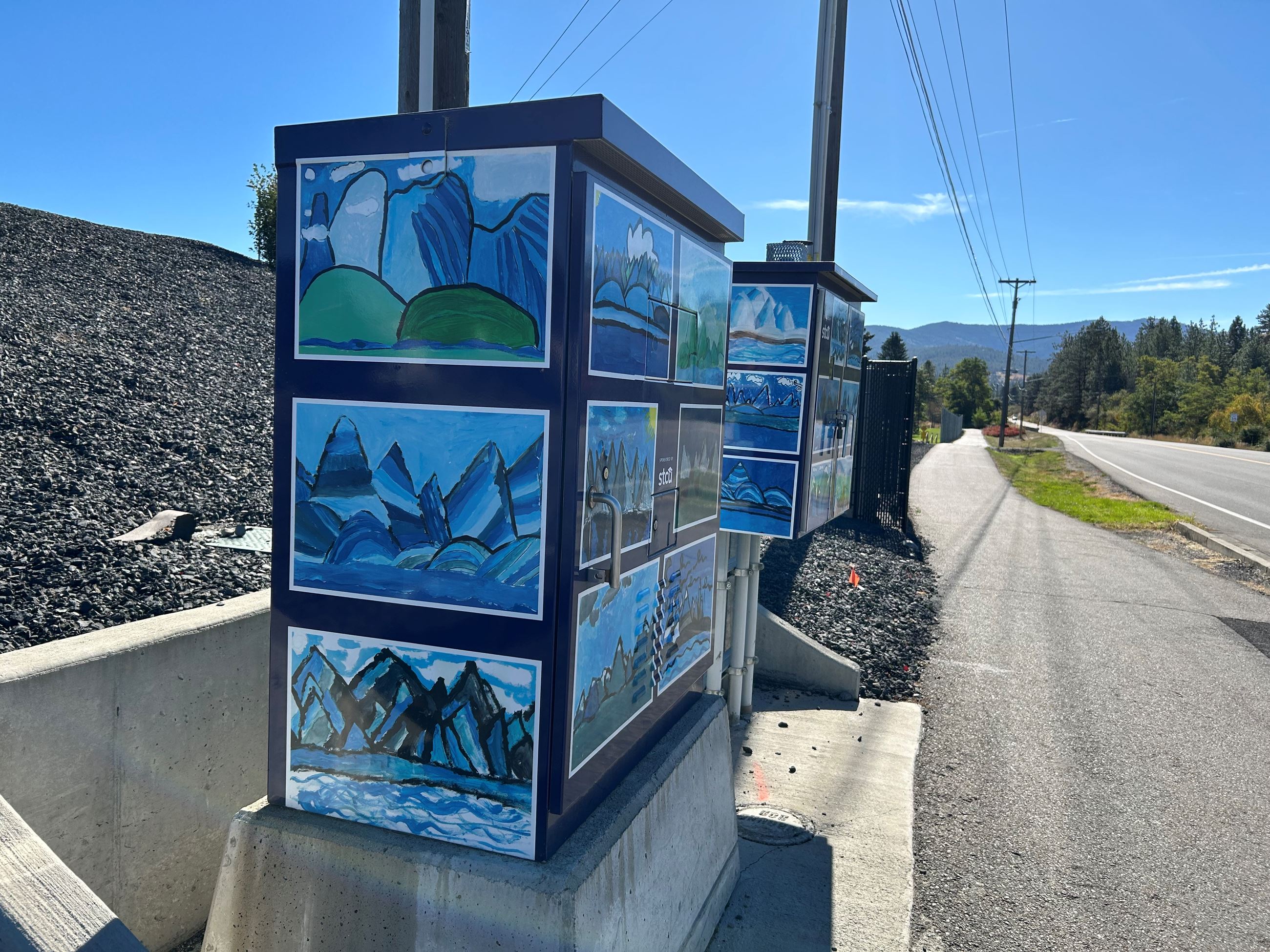 Image of Signal Box Wrap with student made images.