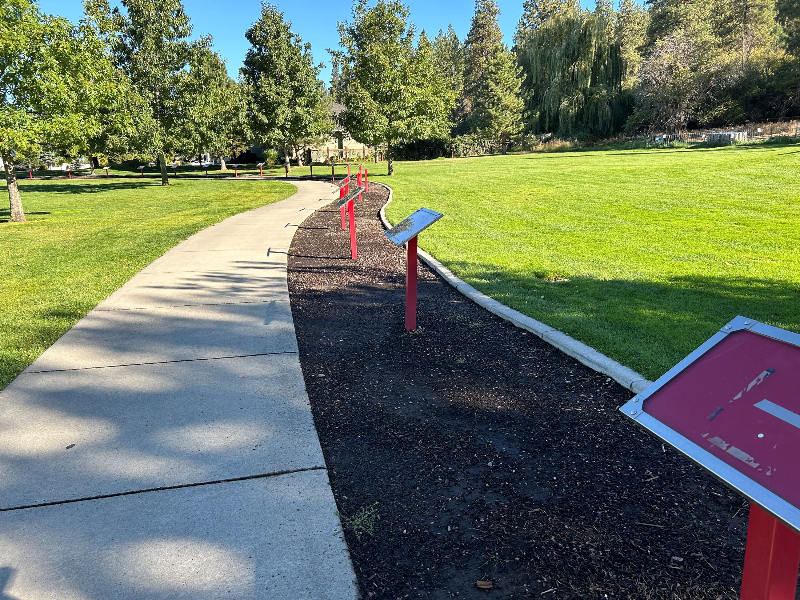 Image of Rocky Hill Park Story Walk equipment.