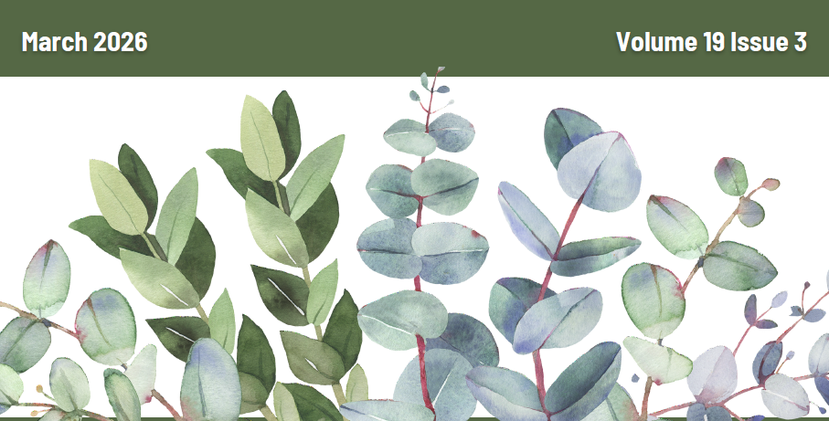 Header for library newsletter volume 19, issue 3, March 2026