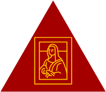 Triangle with painting image